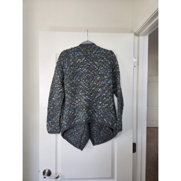 Moth Anthropologie Keavey Wool Mohair Blend Blue Chunky Cardigan Sweater, Small - Picture 10 of 15